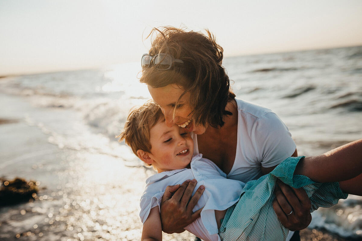 Photo of woman with child